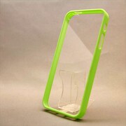 MINIOPAL CASE 88003 [iPhone5用 バンパー グリーン 半透明バックガード付ストラップ穴付]