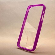 MINIOPAL CASE 87952 [iPhone5用 バンパー パープル 半透明バックガード付ストラップ穴付]