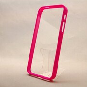 MINIOPAL CASE 88393 [iPhone5用 バンパー レッド 半透明バックガード付ストラップ穴付]