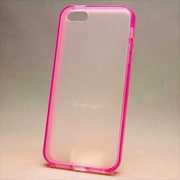 MINIOPAL CASE 85033 [iPhone5用 バンパー クリアピンク 半透明バックガード付蛍光色]