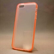 MINIOPAL CASE 85057 [iPhone5用 バンパー クリアオレンジ 半透明バックガード付蛍光色]