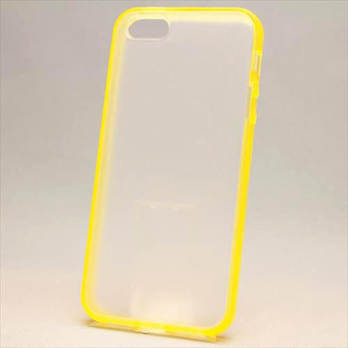 MINIOPAL CASE 85064 [iPhone5用 バンパー クリアイエロー 半透明バックガード付蛍光色]