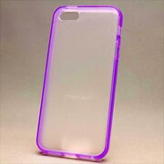 MINIOPAL CASE 85149 [iPhone5用 バンパー クリアパープル 半透明バックガード付蛍光色]