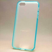 MINIOPAL CASE 85156 [iPhone5用 バンパー クリアライトブルー 半透明バックガード付蛍光色]
