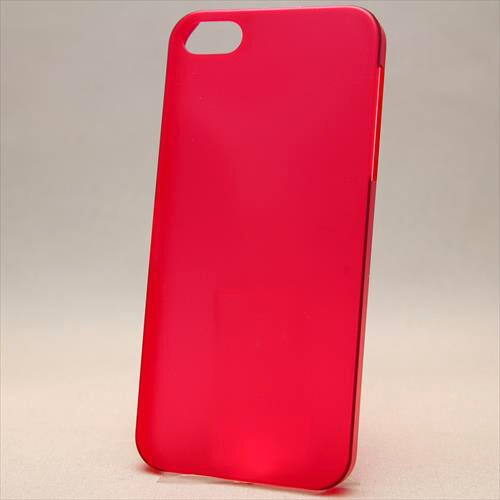 MINIOPAL CASE 19929 [iPhone5用 背面カバータイプ レッド スケルトン]