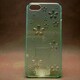 MINIOPAL CASE 80403 [iPhone5用 花模様スケルトンシリーズ クリアブルー]
