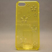 MINIOPAL CASE 80410 [iPhone5用 花模様スケルトンシリーズ クリアグリーン]