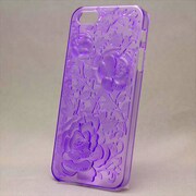 MINIOPAL CASE 89321 [iPhone5用 凹凸フラワーシリーズ パープル 花]