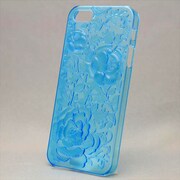MINIOPAL CASE 89352 [iPhone5用 凹凸フラワーシリーズ ブルー 花]