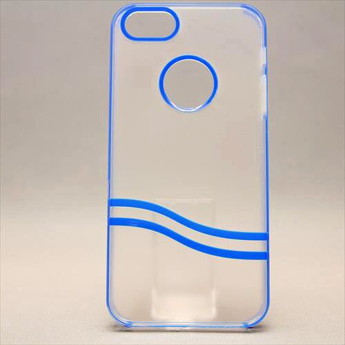 MINIOPAL CASE 80717 [iPhone5用 背面カバータイプ クリア×ブルー スケルトン]