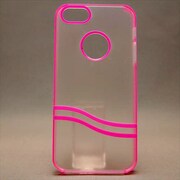 MINIOPAL CASE 80748 [iPhone5用 背面カバータイプ クリア×ピンク スケルトン]