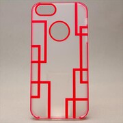 MINIOPAL CASE 80519 [iPhone5用 背面カバータイプ クリア×レッド 古典調スケルトン]