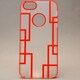 MINIOPAL CASE 80533 [iPhone5用 背面カバータイプ クリア×オレンジ 古典調スケルトン]