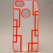 MINIOPAL CASE 80533 [iPhone5用 背面カバータイプ クリア×オレンジ 古典調スケルトン]