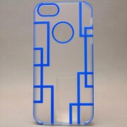 MINIOPAL CASE 80540 [iPhone5用 背面カバータイプ クリア×ブルー 古典調スケルトン]
