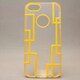 MINIOPAL CASE 80557 [iPhone5用 背面カバータイプ クリア×イエロー 古典調スケルトン]