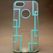 MINIOPAL CASE 80564 [iPhone5用 背面カバータイプ クリア×ライトブルー 古典調スケルトン]