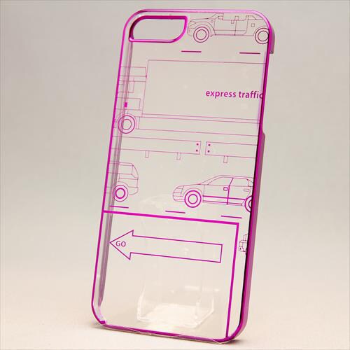 MINIOPAL CASE 16492 [iPhone5用 背面カバータイプ ピンク スケルトン]