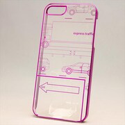 MINIOPAL CASE 16492 [iPhone5用 背面カバータイプ ピンク スケルトン]