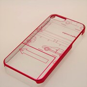 MINIOPAL CASE 16553 [iPhone5用 背面カバータイプ レッド スケルトン]