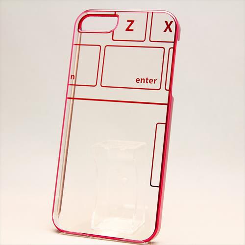 MINIOPAL CASE 16263 [iPhone5用 透明ケースシリーズ レッド スケルトン]