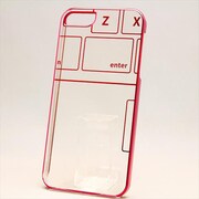 MINIOPAL CASE 16263 [iPhone5用 透明ケースシリーズ レッド スケルトン]