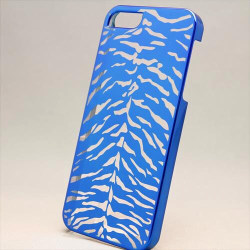 MINIOPAL CASE 83855 [iPhone5用 ゼブラ柄シリーズ ブルー スケルトン]