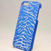 MINIOPAL CASE 83855 [iPhone5用 ゼブラ柄シリーズ ブルー スケルトン]
