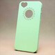 MINIOPAL CASE 89024 [iPhone5用 背面カバータイプ ベビーグリーン カメラ部分ハート片抜]