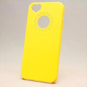 MINIOPAL CASE 89048 [iPhone5用 背面カバータイプ イエロー カメラ部分ハート片抜]