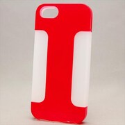 MINIOPAL CASE 07070 [iPhone5用 背面カバータイプ レッド×ホワイト 保護シール付]