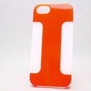 MINIOPAL CASE 07087 [iPhone5用 背面カバータイプ オレンジ×ホワイト 保護シール付]