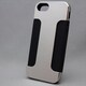 MINIOPAL CASE 07094 [iPhone5用 背面カバータイプ シルバー×ブラック 保護シール付]