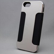 MINIOPAL CASE 07094 [iPhone5用 背面カバータイプ シルバー×ブラック 保護シール付]
