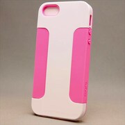 MINIOPAL CASE 07117 [iPhone5用 背面カバータイプ ホワイト×ベビーピンク 保護シール付]
