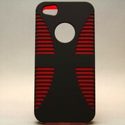 MINIOPAL CASE 88102 [iPhone5用 シリコン×プラスチックタイプ ブラック×オレンジ]