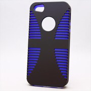 MINIOPAL CASE 88119 [iPhone5用 シリコン×プラスチックタイプ ブラック×ブルー]