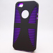 MINIOPAL CASE 88157 [iPhone5用 シリコン×プラスチックタイプ ブラック×パープル]
