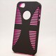 MINIOPAL CASE 88164 [iPhone5用 シリコン×プラスチックタイプ ブラック×ピンク]