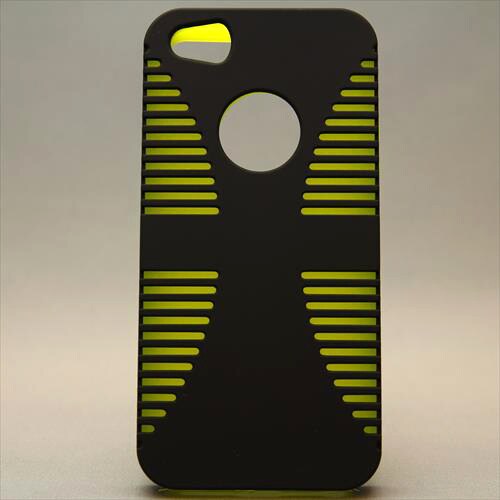 MINIOPAL CASE 86023 [iPhone5用 シリコン×プラスチックタイプ ブラック×イエロー]