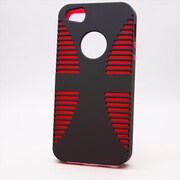 MINIOPAL CASE 84784 [iPhone5用 シリコン×プラスチックタイプ ブラック×レッド]