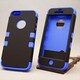 MINIOPAL CASE 82186 [iPhone5用 シリコン×プラスチックコンビシリーズ ブラック×ブルー]
