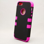 MINIOPAL CASE 89444 [iPhone5用 シリコン×プラスチックコンビシリーズ ブラック×ピンク]