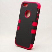 MINIOPAL CASE 89451 [iPhone5用 シリコン×プラスチックコンビシリーズ ブラック×レッド]