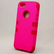 MINIOPAL CASE 89468 [iPhone5用 シリコン×プラスチックコンビシリーズ ピンク×レッド]