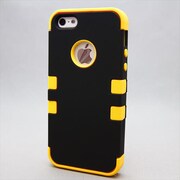 MINIOPAL CASE 89499 [iPhone5用 シリコン×プラスチックコンビシリーズ ブラック×イエロー]