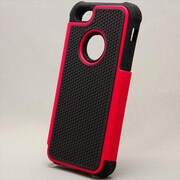 MINIOPAL CASE 89529 [iPhone5用 シリコン×プラスチックタイプ ブラック×レッド]