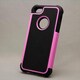 MINIOPAL CASE 89505 [iPhone5用 シリコン×プラスチックタイプ ブラック×ライトピンク]