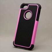 MINIOPAL CASE 89505 [iPhone5用 シリコン×プラスチックタイプ ブラック×ライトピンク]