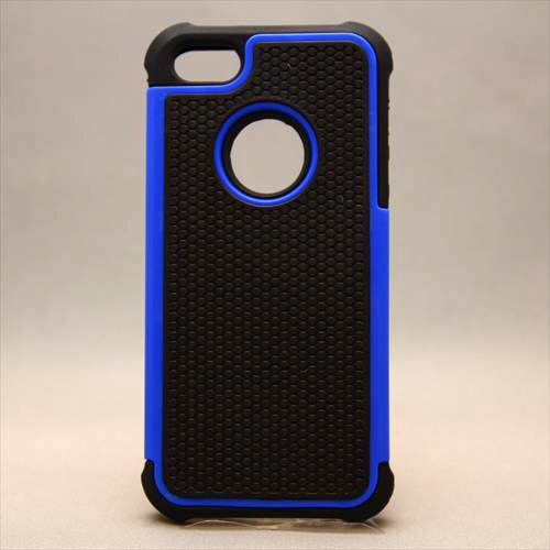 MINIOPAL CASE 84807 [iPhone5用 シリコン×プラスチックタイプ ブラック×ブルー]